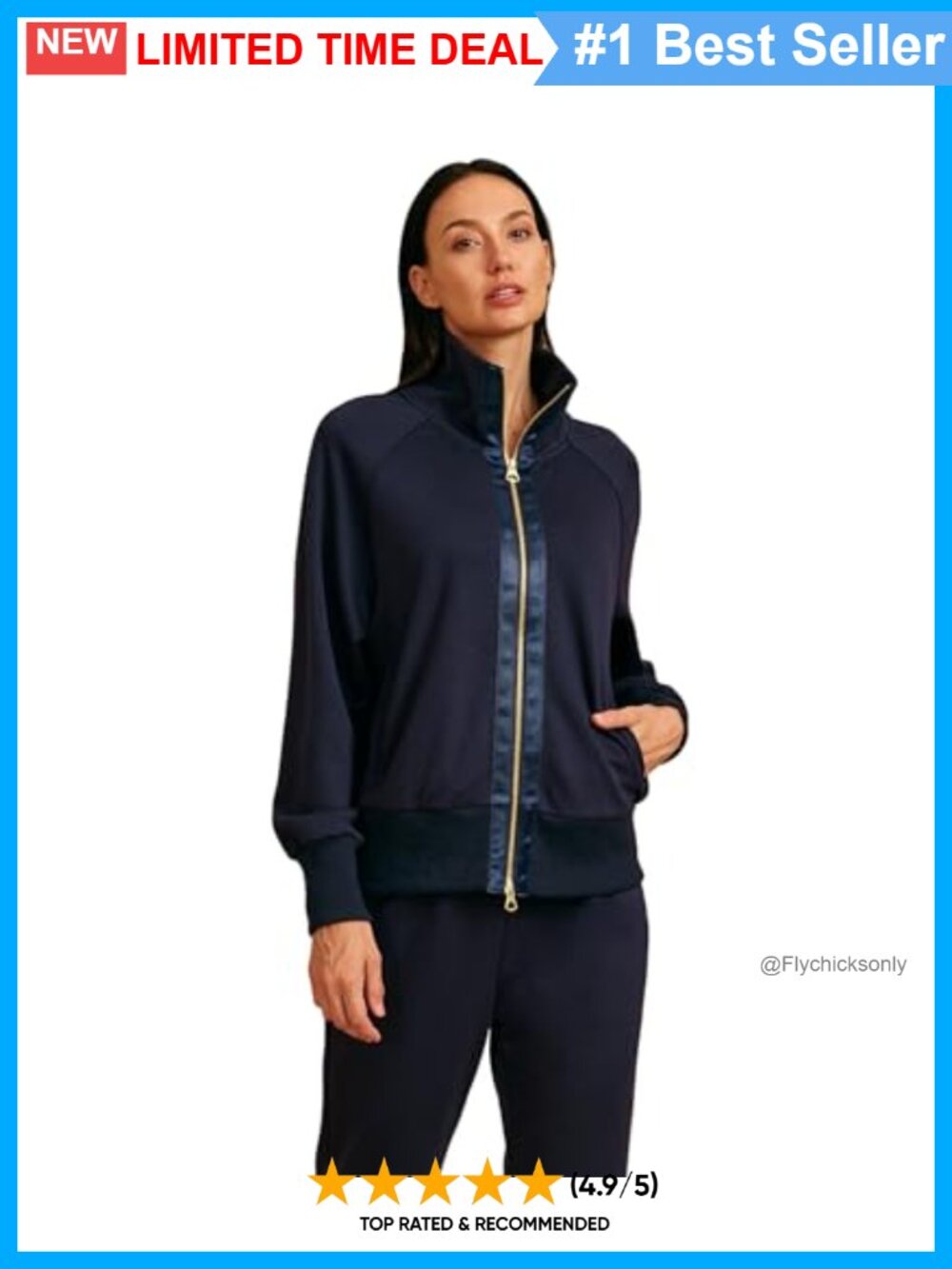 Women's Athletic Jacket Lightweight Full Zip UPF 50+ Golf Workout Top with
